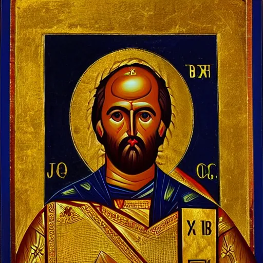 Prompt: byzantine icon of joe biden as basileus