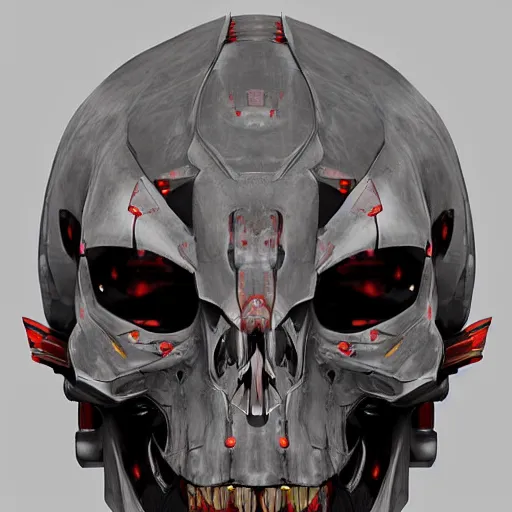 Prompt: portrait of a mecha skull ronin, 8k, hyperdetailed, digital painting, trending on CG society n -9