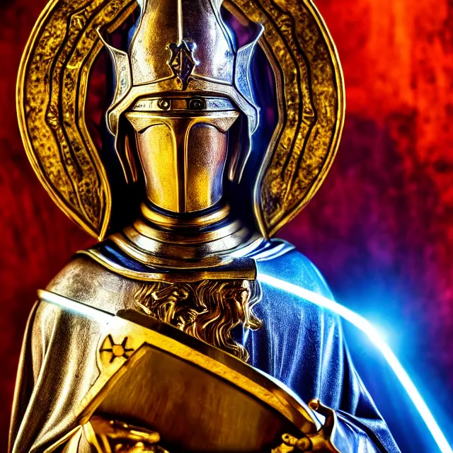 Image similar to photo of a holy paladin, highly detailed, 4 k, hdr, smooth, sharp focus, high resolution, award - winning photo