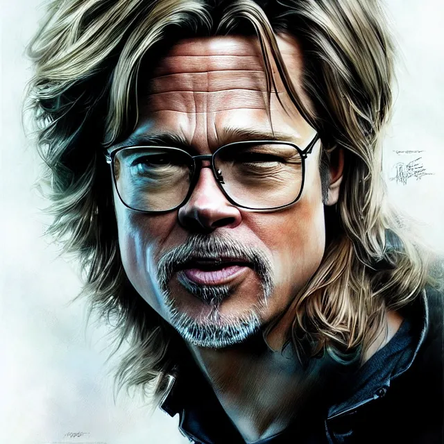 Prompt: the thing brad pitt john carpenter by stanley artgerm lau, wlop, the thing alien assimilation, metamorphose, rossdraws, frank frazetta, andrei riabovitchev, marc simonetti