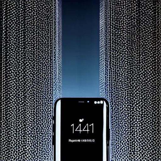 Prompt: promotional photograph for an iphone made in 2 0 4 0, award - winning photograph, studio lighting, advertisement, 4 k quality, 8 k quality, futuristic!!!! design!!!!! high detail