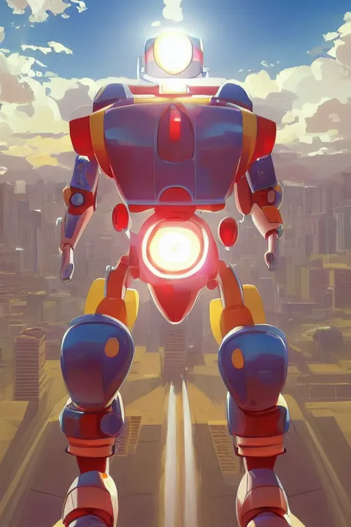 Image similar to metabots medabots medarotto medarot robot minimalist comics, behance hd by jesper ejsing, by rhads, makoto shinkai and lois van baarle, ilya kuvshinov, rossdraws global illumination ray tracing hdr radiating a glowing aura