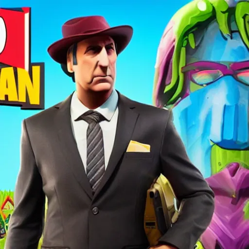 Image similar to saul goodman in fortnite