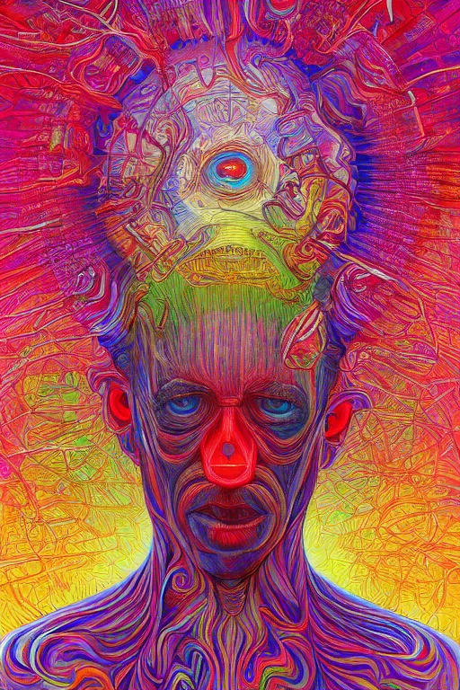 Prompt: the mind on lsd, 4 k award winning alex grey, artstation