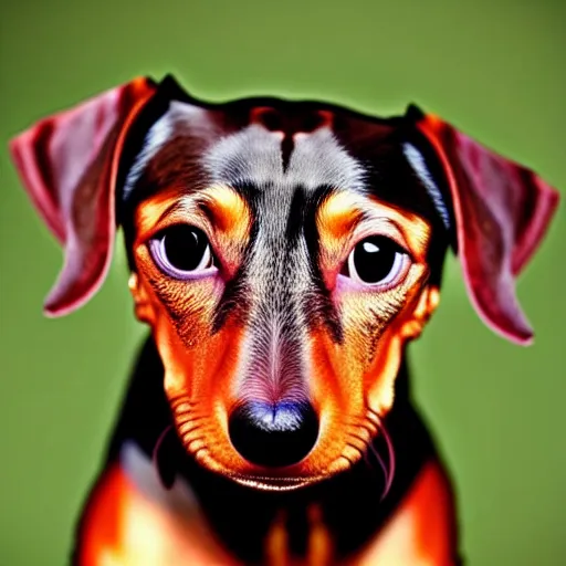 Prompt: a dachshund - cat - hybrid, animal photography