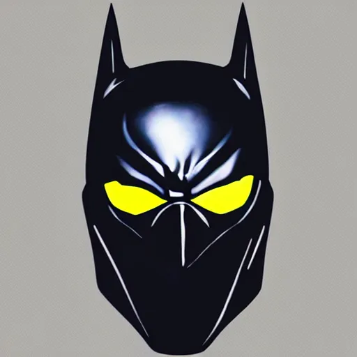 Image similar to batman inspired helmet with the jokers color palette and graffiti