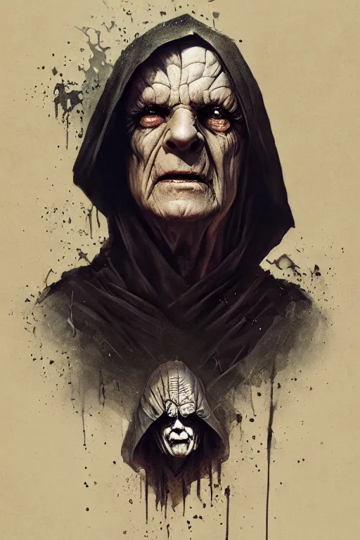 Image similar to emperor palpatine, sorcerer, lord of the rings, tattoo, decorated ornaments by carl spitzweg, ismail inceoglu, vdragan bibin, hans thoma, greg rutkowski, alexandros pyromallis, perfect face, fine details, realistic shaded