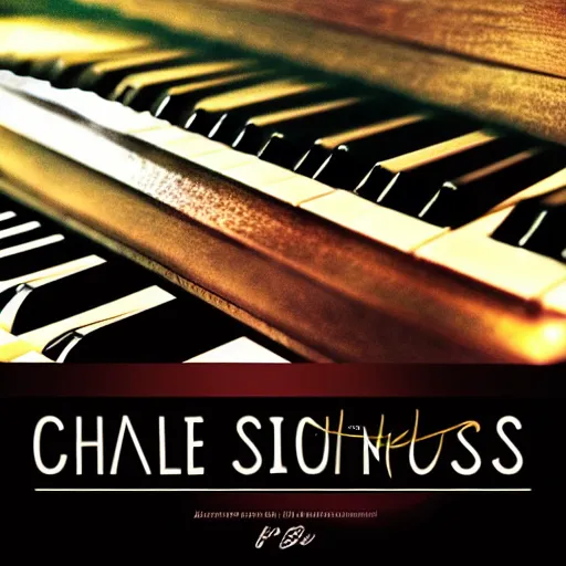 Image similar to piano guitar music notes key, bright colors, warm, in the style of charlie bowater