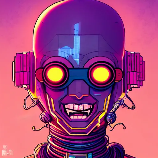 Image similar to portrait painting of cyberpunk chuu kpop cheerful smiling mercenary, sharp focus, award - winning, trending on artstation, masterpiece, highly detailed, intricate. art by josan gonzales and moebius and deathburger