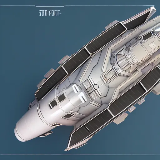 Image similar to top view symmetric space ship schematics art by art station trending spaceship modeler. digital art, 3 d rendering, octane render.