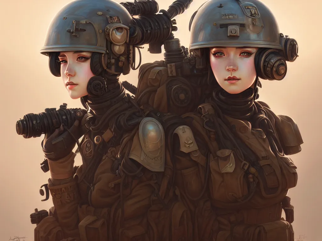 Image similar to portrait of dieselpunk blackpink jisoo soldier girl, helmet, desert, armored, highly detailed, digital painting, face detail, sharp focus, art, illustrations by loish and ayanamikodon and irakli nadar and rossdraws and wlop