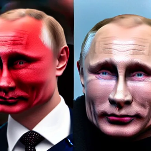 Image similar to Putin as the Joker