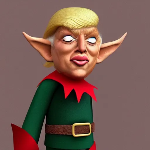 Prompt: a fantasy elf that looks like donald trump, fan art