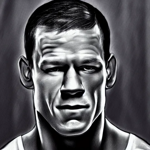 Prompt: john cena, portrait, by mir sayyid ali