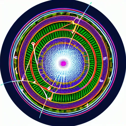 Prompt: sphere of intersecting leylines in the style of alex grey