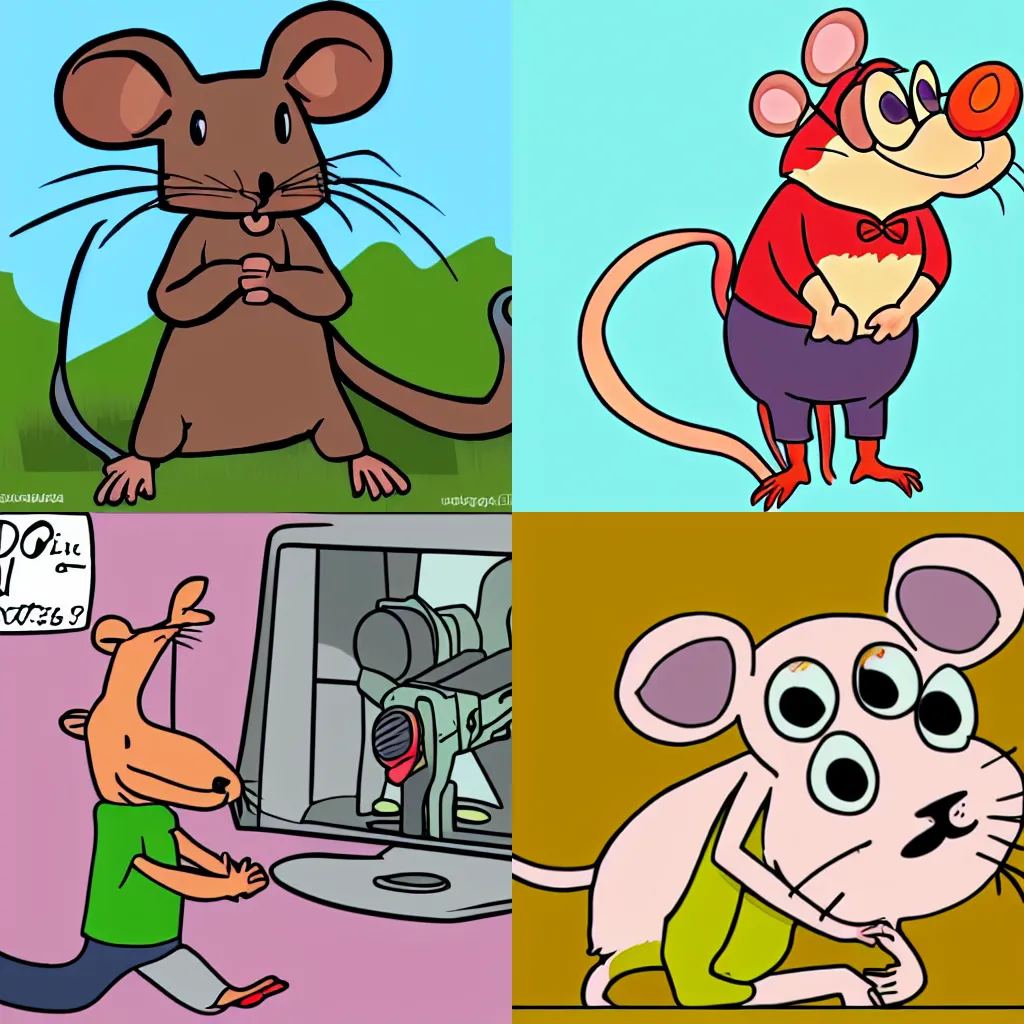 Prompt: rat that animates cartoons