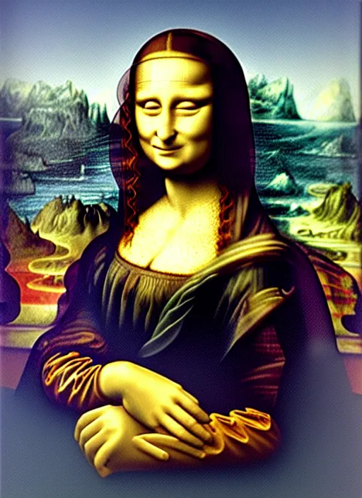 Prompt: mona lisa by salvador dali