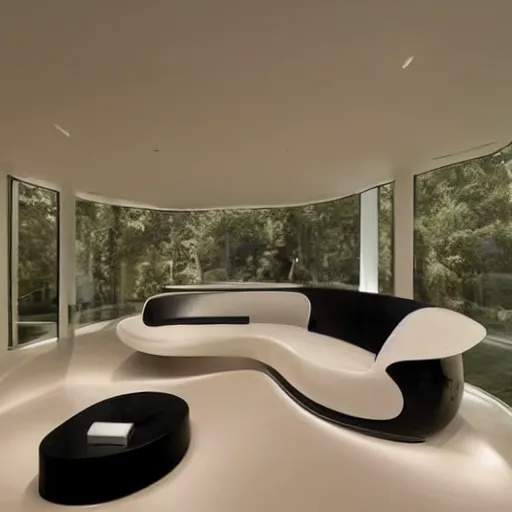 Image similar to house designed by zaha hadid