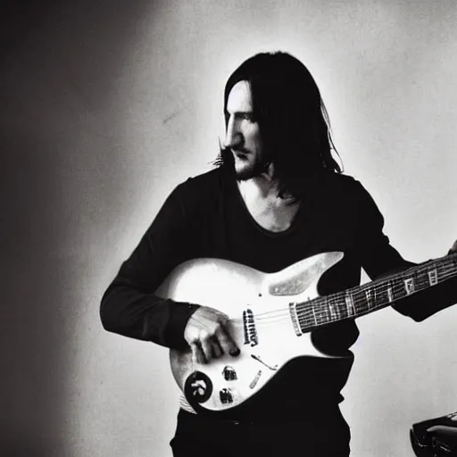 Image similar to john frusciante playing guitar under the bridge