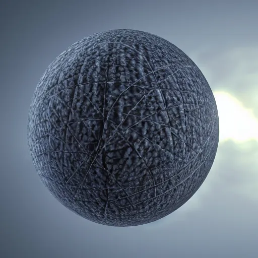 Image similar to storm of sphere atoms, photorealistic, 4 k