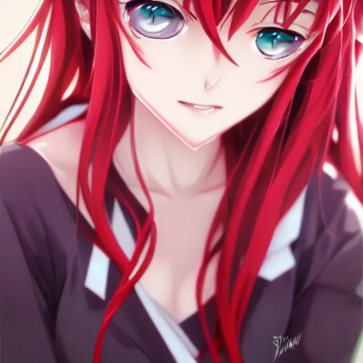 Prompt: anime portrait of Rias Naruse as an anime girl by Stanley Artgerm Lau, WLOP, Rossdraws, James Jean, Andrei Riabovitchev, Marc Simonetti, and Sakimichan, trending on artstation