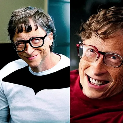 Prompt: bill gates as the joker from batman in an action scene in fast & furious, action shot from the movie fast & furious