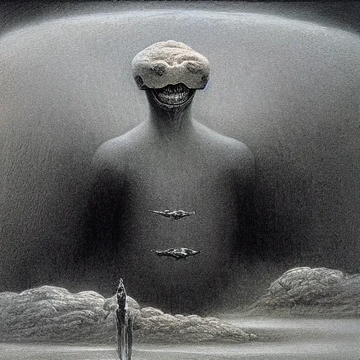 Image similar to mumakil concept, beksinski,