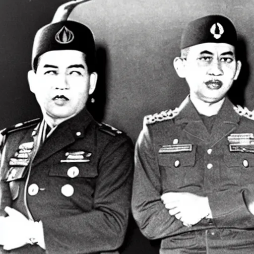 Prompt: soekarno and hatta, 1 7 august 1 9 4 5