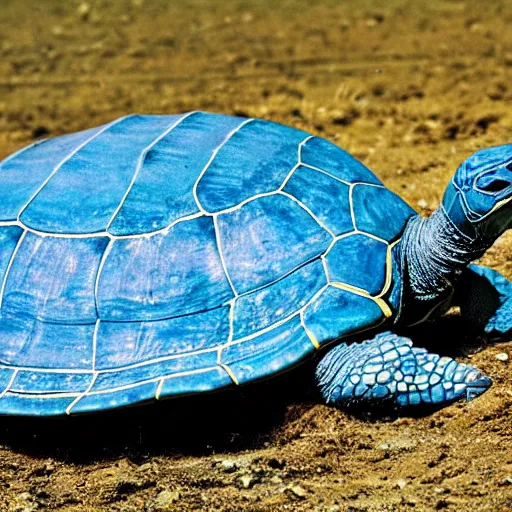 Image similar to a giant blue turtle