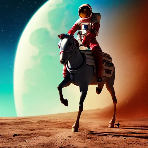 Image similar to professional photo of astronaut riding a horse on the moon, low angle shot, hyperrealistic masterpiece, trending on artstation, cgsociety, kodakchrome, golden ratio, cinematic, composition, beautiful lighting, hyper detailed, octane render, 4 k, unreal engine