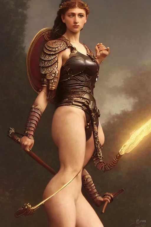 Image similar to Mystical Valkyrie, Portrait of a beautiful female Reptilian warrior, Regal, Realistic, Refined, Detailed Digital Art, Oil Painting, William-Adolphe Bouguereau, Art Frahm, Esao Andrews, Steampunk, Walt Disney (1937), Highly Detailed, Cinematic Lighting, Unreal Engine, 8k, HD