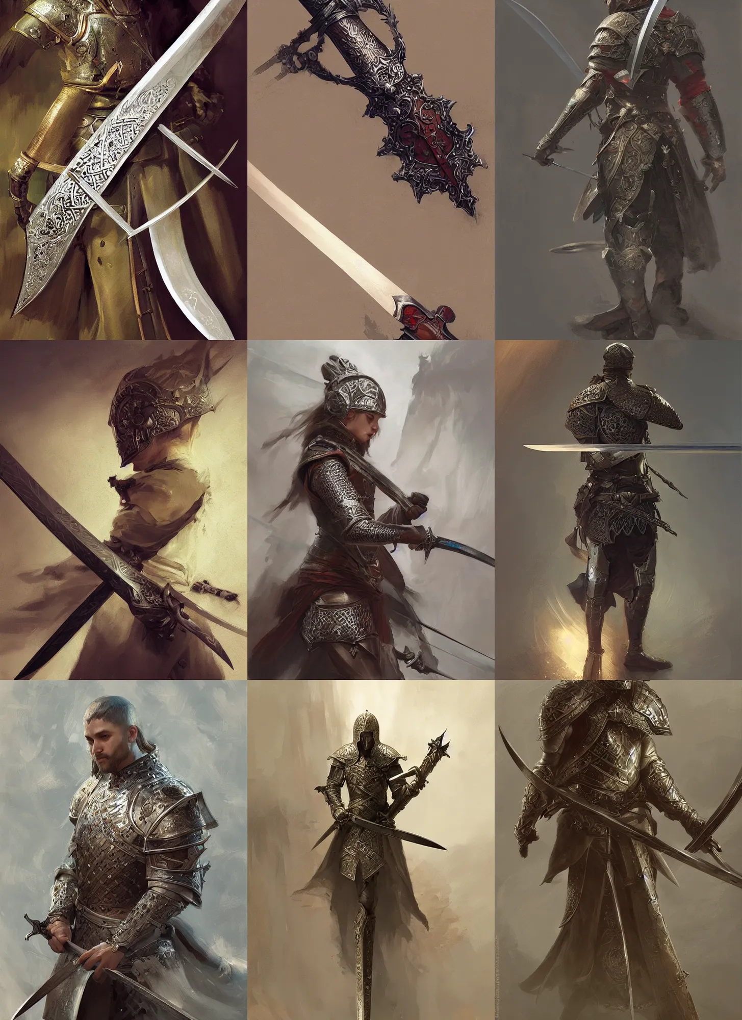 Prompt: medieval sword, intricate, highly detailed, smooth, artstation, digital illustration, ruan jia, mandy jurgens, rutkowski