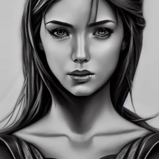 Prompt: athena, detailed, 4 k, by artgerm charcoal