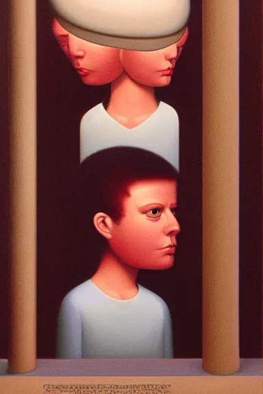 Image similar to oil painting by george tooker