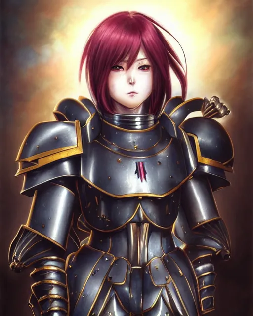 Prompt: portrait Anime sister of battle cute-fine-face, pretty face, realistic shaded Perfect face, fine details. Anime. Warhammer 40000 mechanical armor realistic shaded lighting by katsuhiro otomo ghost-in-the-shell, magali villeneuve, artgerm, rutkowski Jeremy Lipkin and Giuseppe Dangelico Pino and Michael Garmash and Rob Rey