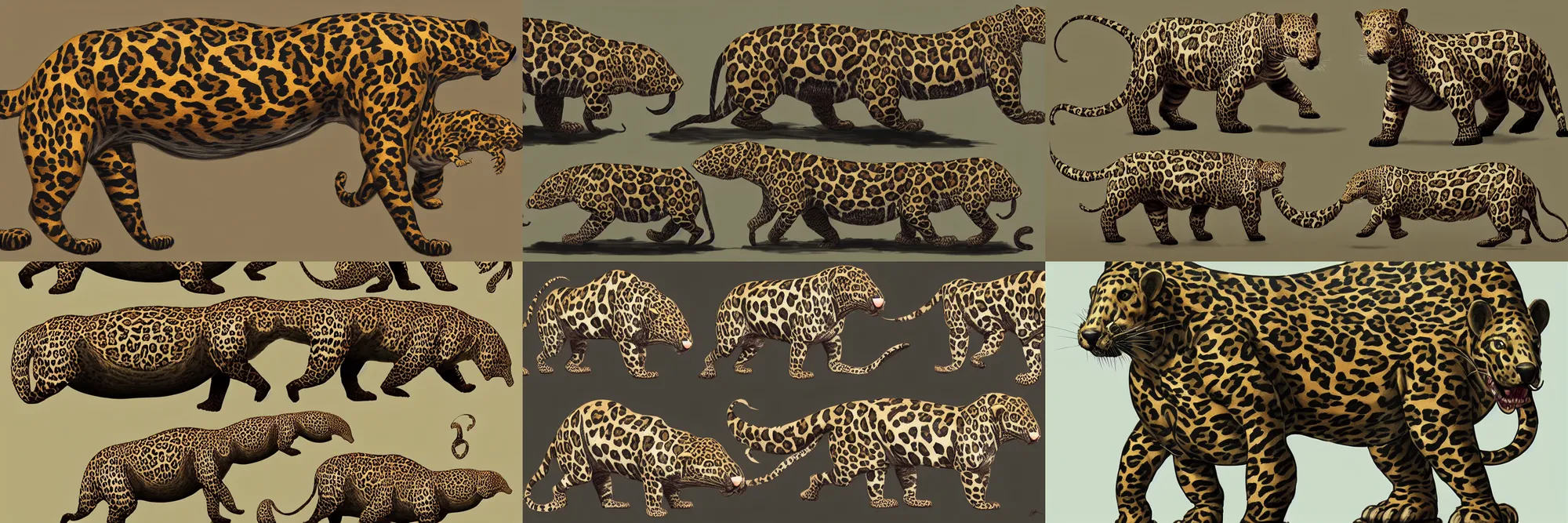 Prompt: harmless leopard spotted marine tapir wildlife for Monster Hunter, concept art from different angles, incredibly detailed, D&D, finished concept art, digital art on Pixiv, trending on Artstation