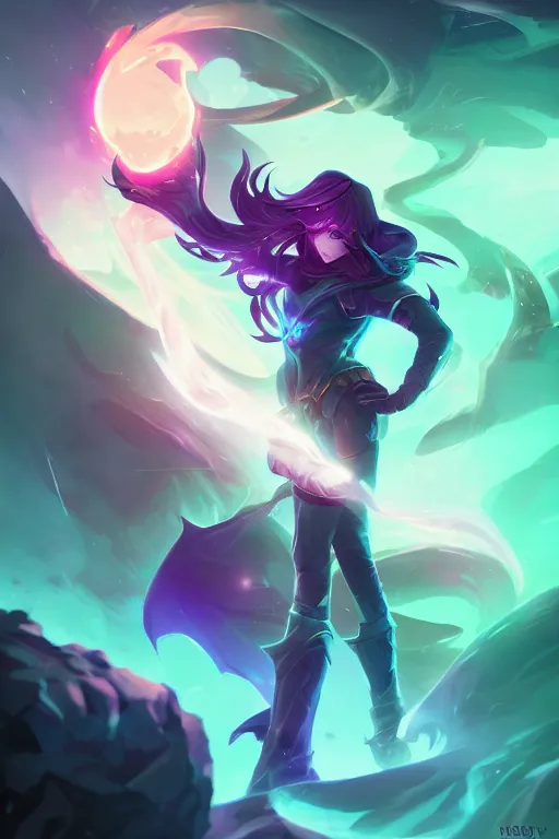 Prompt: caitlyn league of legends wild rift hero champions arcane magic digital painting bioluminance alena aenami artworks in 4 k design by lois van baarle by sung choi by john kirby artgerm and greg rutkowski and magali villeneuve mage fighter assassin