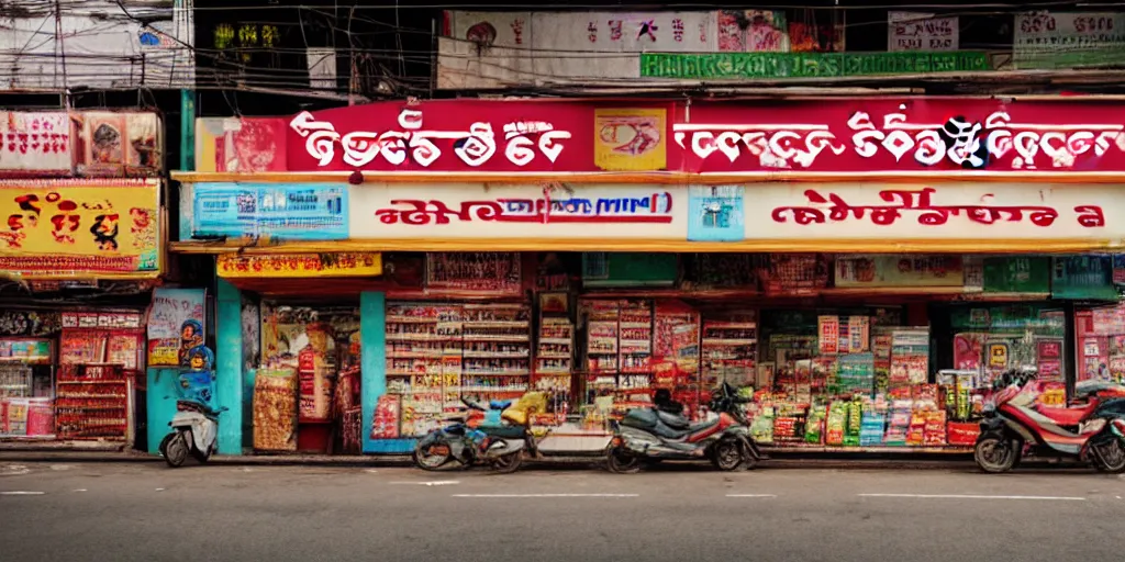 Image similar to a background of convenient store on bangkok street photography created for the short film the witness, directed by alberto mielgo for netflix
