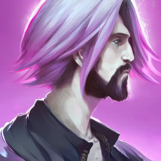 Image similar to rasputin as an anime boy, pink hair, gorgeous, amazing, elegant, intricate, highly detailed, digital painting, artstation, concept art, sharp focus, illustration, art by Ross tran