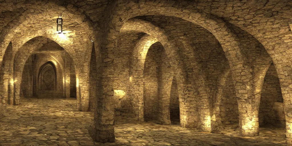 Image similar to medieval underground city, high definition, high detail, photorealistic, 8k,