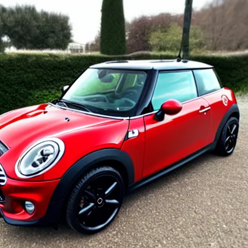 Image similar to of a mini cooper mixed with ferrari