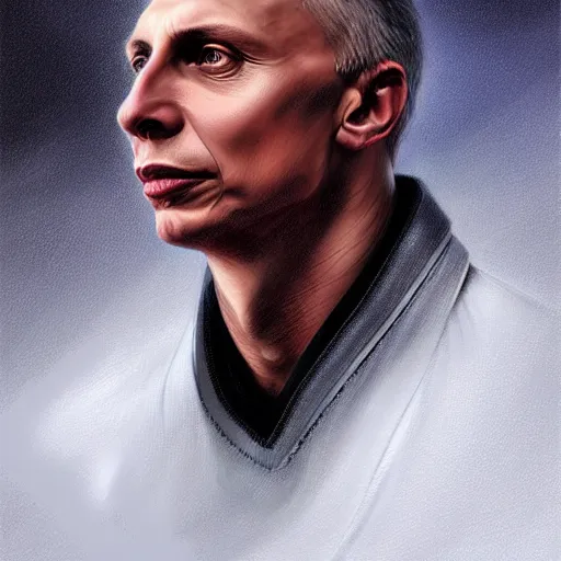 Prompt: 2010 portrait of hockey coach Igor Larionov, fantasy, intricate, elegant, highly detailed, digital painting, artstation, concept art, smooth, sharp focus, luxury fashion illustration, art by artgerm and greg rutkowski and alphonse mucha, brightly lit cinematic soft lighting, photorealistic