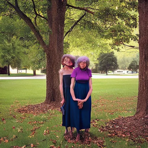 Prompt: two women by julie blackmon