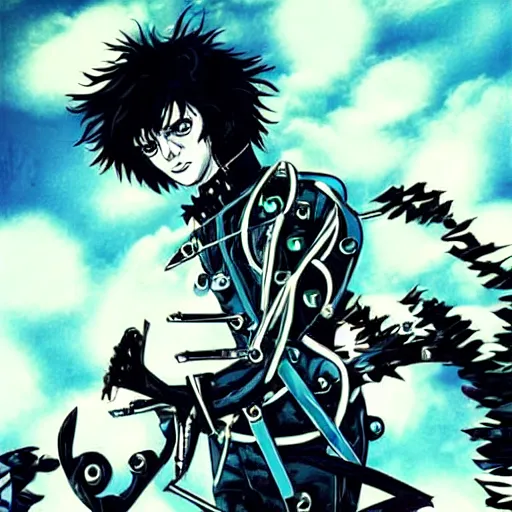 Image similar to edward scissorhands in jojo bizarre adventure