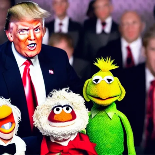 Image similar to Donald Trump as a muppet