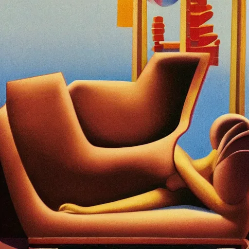 Prompt: Surrealist representation of the word comfortable