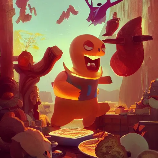 Image similar to portrait of viking toast, bread type pokemon, strong pixar wonder bread warrior, volumetric lighting, dynamic composition, art by sachin teng and sergey kolesov and ruan jia and heng z, scifi, fantasy, hyper detailed, ultra realistic, sharp focus, wildlife photography, national geographic, octane render, concept art