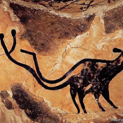 Image similar to Cave-painting!!!! Of (((((((Donald trump))))))