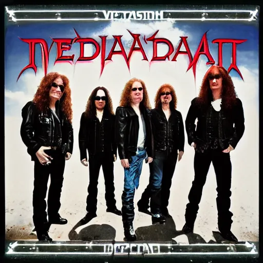 Image similar to megadeth, album cover, band name,