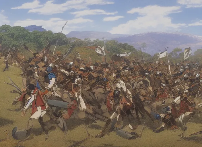 Image similar to battle of balaclava in october 1 8 5 4, finely detailed perfect art, painted by william simpson makoto shinkai takashi takeuchi studio ghibli